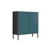 Kommode Mailand Typ 4 + Mf - Anthrazit/Petrol, MODERN, Holzwerkstoff (79/86/33cm) - MID.YOU