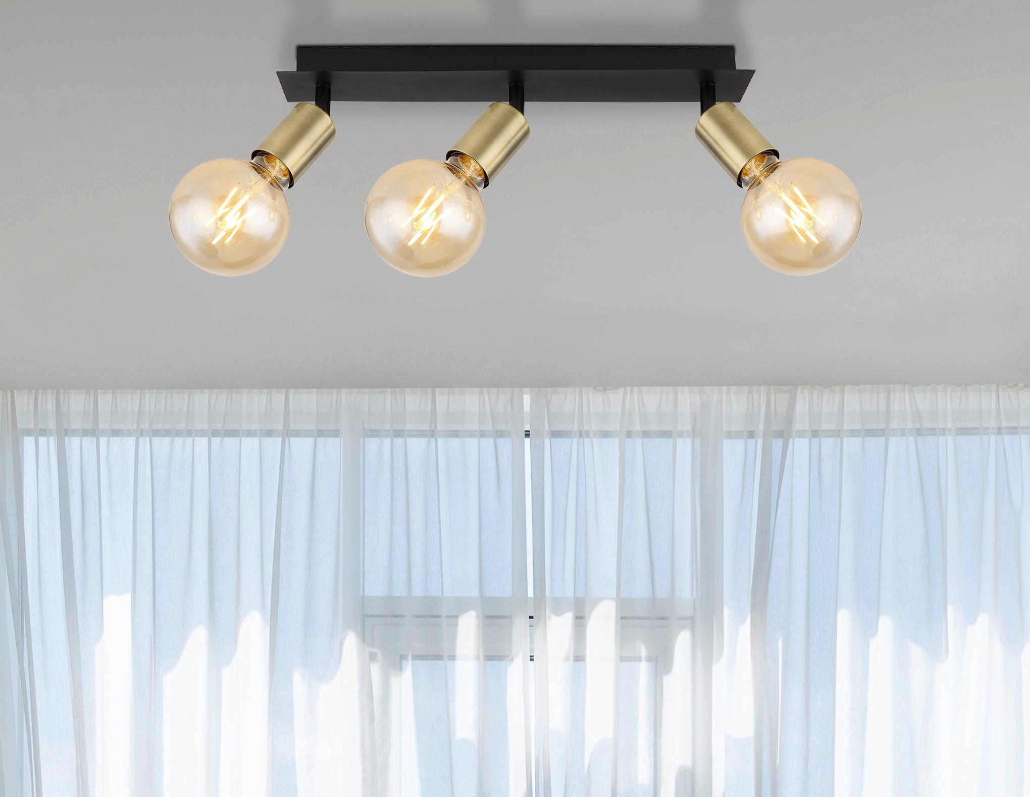Strahler 54998-3b - Schwarz, Design, Metall (40/6/10,5cm) - Globo