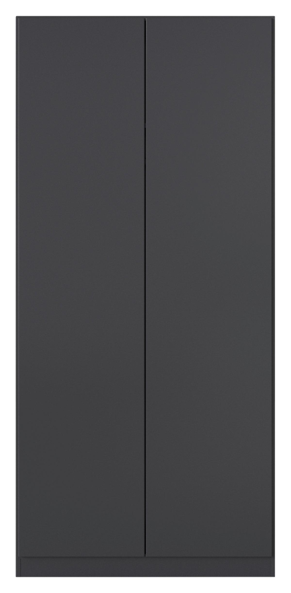 Drehtürenschrank Costa Grau B: 91 cm - Grau, MODERN, Holzwerkstoff (91/197/54cm) - Rauch Möbel