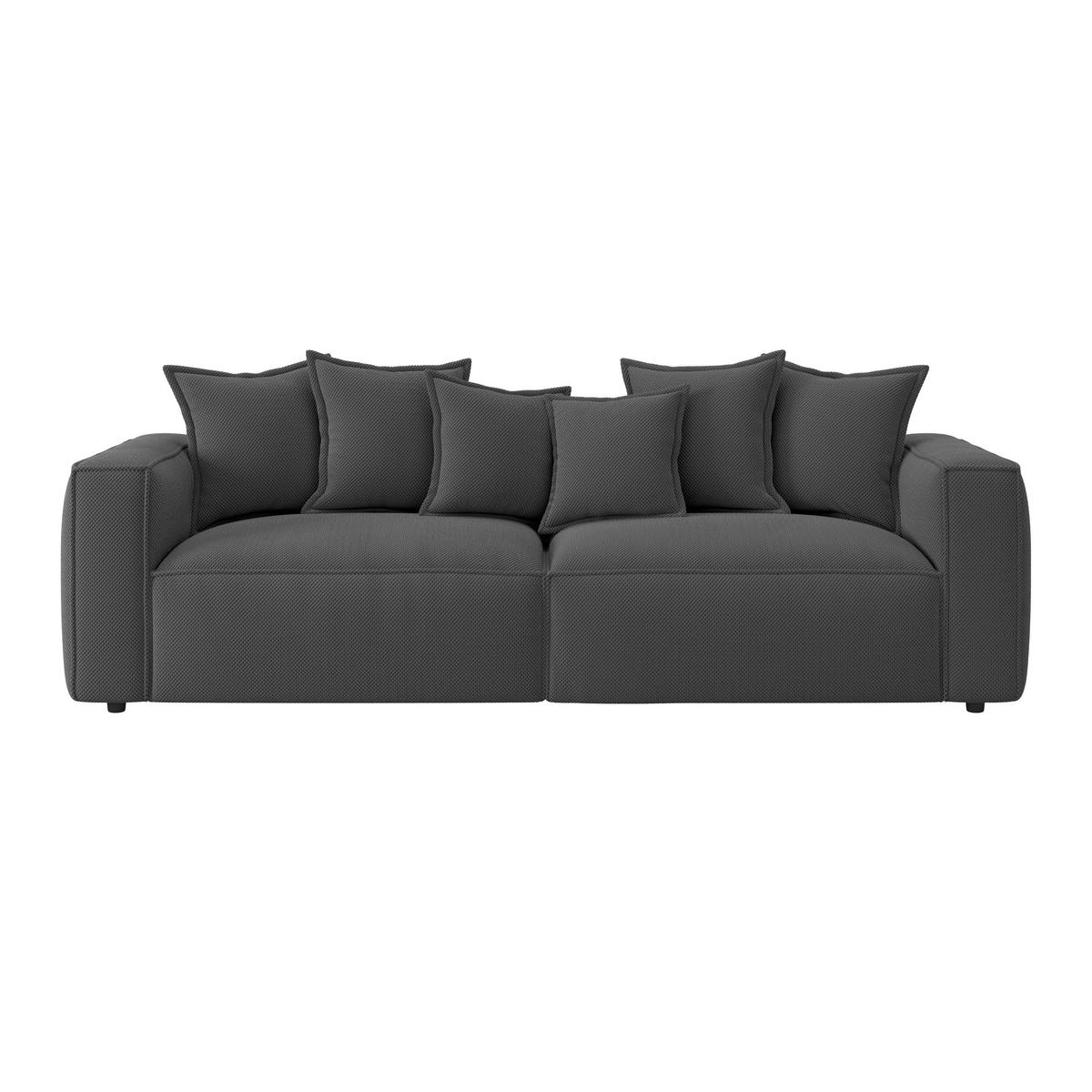 Bigsofa Cowboy - Anthrazit/Schwarz, MODERN, Textil (280/72/109cm)