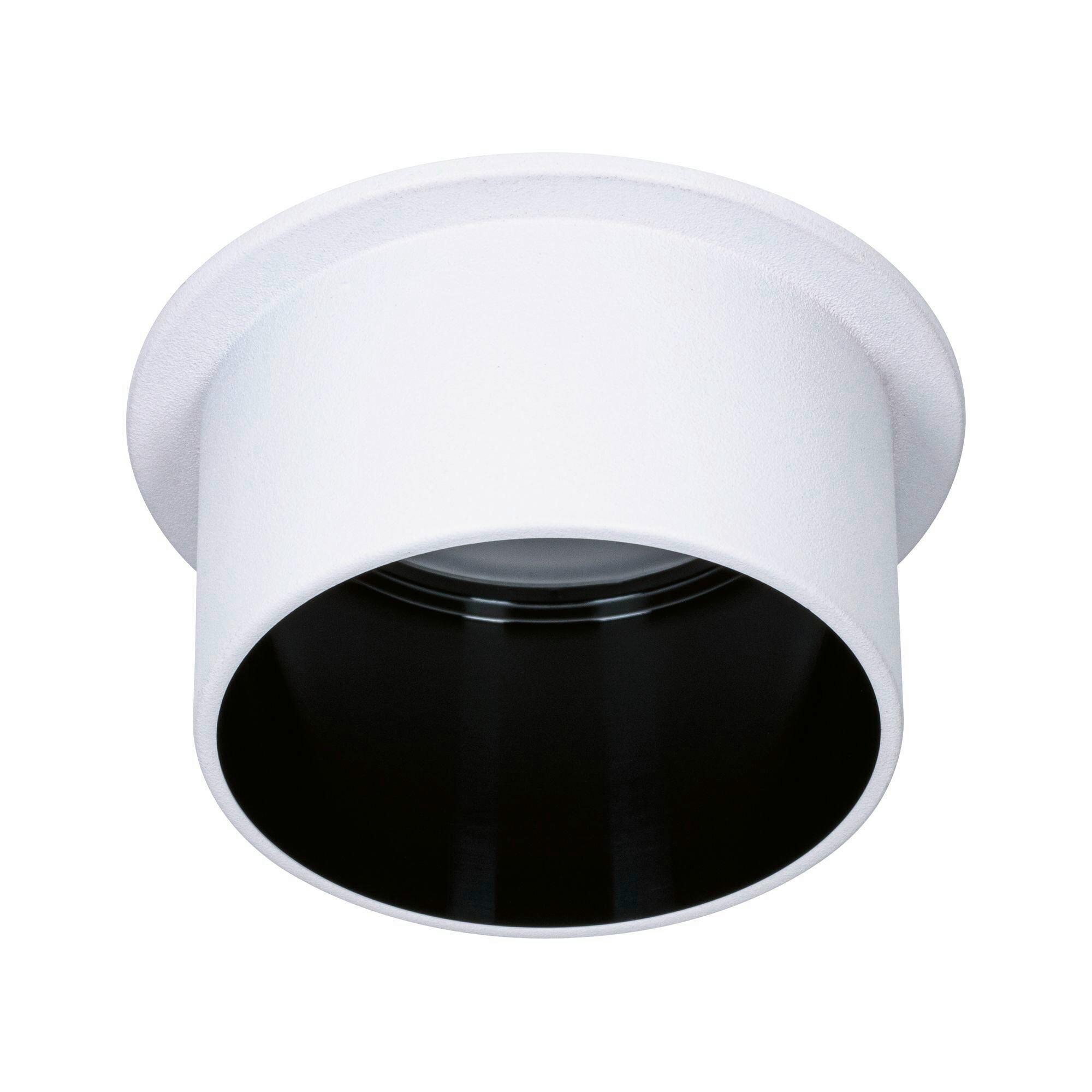 Deckenleuchte Ø 6,8 cm 1-Flammig, dimmbar - Schwarz/Weiß, Basics, Metall (6,8/4,5cm) - Paulmann