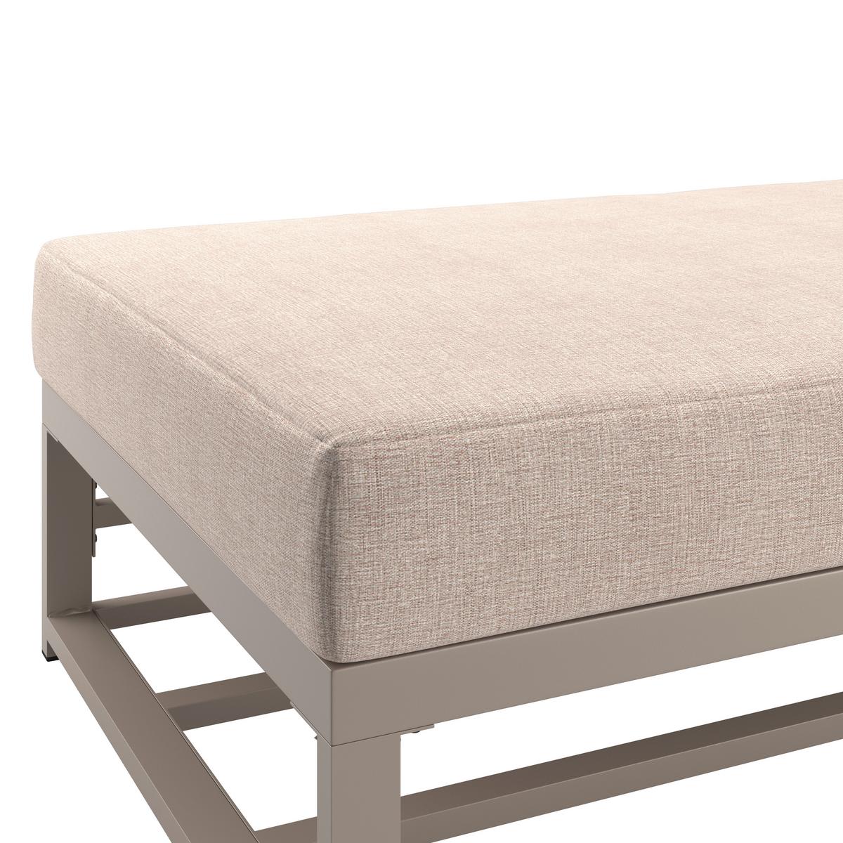 Loungesofa Atlanta - Dunkelgrau/Beige, MODERN, Kunststoff/Textil - Beldano