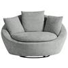 Sessel Maui - Silberfarben/Schwarz, MODERN, Textil (130/80/112cm) - Trendmanufaktur