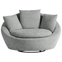 Sessel Maui - Silberfarben/Schwarz, MODERN, Textil (130/80/112cm) - Trendmanufaktur