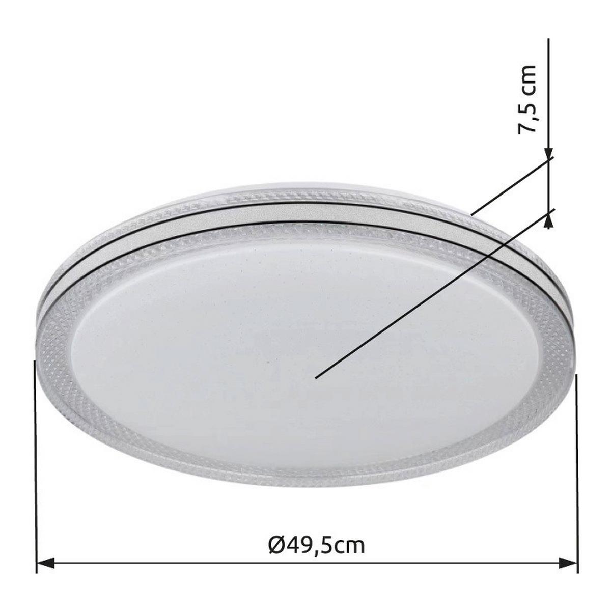 Led-deckenleuchte 41263-24 - Klar/Opal, KONVENTIONELL, Kunststoff/Metall (49/7cm) - Globo