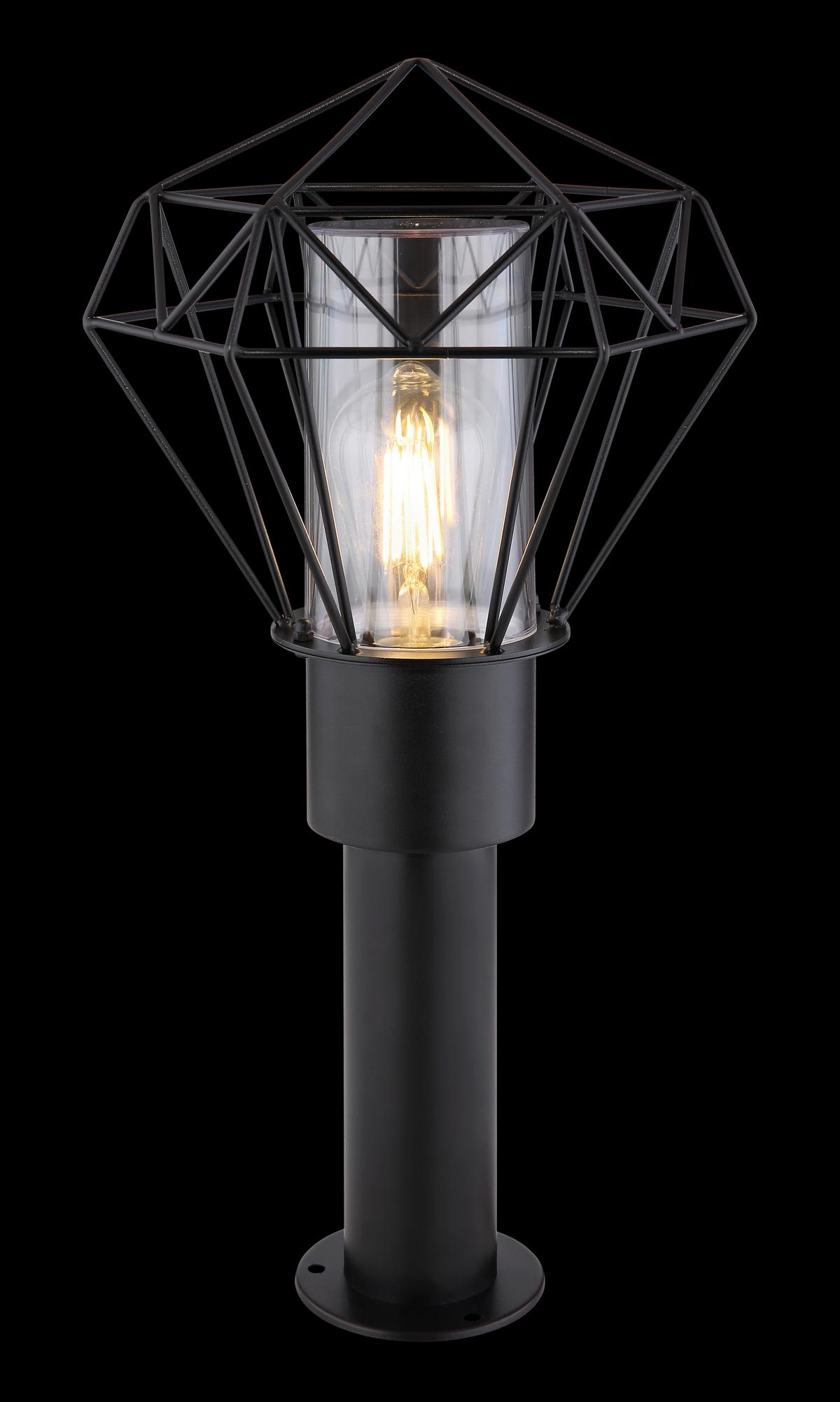 Venkovní svítidlo Horace černá, 15 Watt - černá/čiré, Basics, kov/plast (22,5/25,5/50cm)