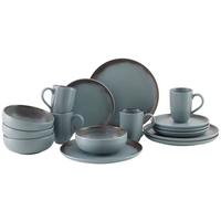 Kombinovaný servis 16-dielny - čierna/zelená, Modern, keramika - Mömax