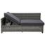 Loungegarnitur 4-Tlg Flora in Rattan-Optik mit Kissen - Anthrazit/Grau, MODERN, Glas/Kunststoff (246/191cm) - Luca Bessoni