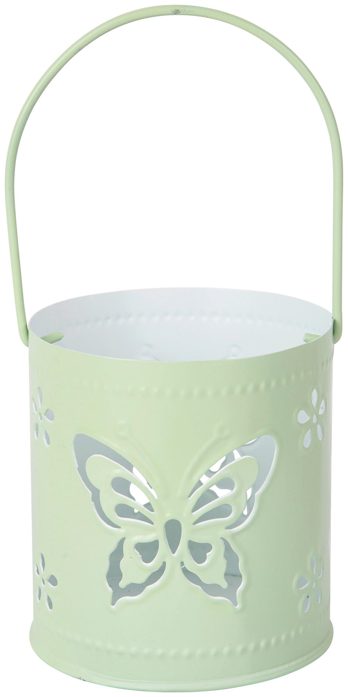 Laterne Fabienne - Grün, KONVENTIONELL, Metall (7/7,5cm) - Luca Bessoni