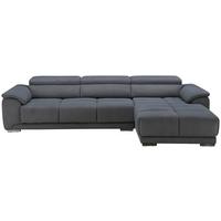 Ecksofa mit Relaxfunktion Captain - Silberfarben/Grau, MODERN, Holz/Textil (294/182cm) - Livetastic