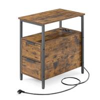 ODKLÁDACÍ STOLEK ČERNÁ/HNĚDÁ ANTIK - tmavě hnědá/černá, Trend, kompozitní dřevo (60/61/35cm) - MID.YOU