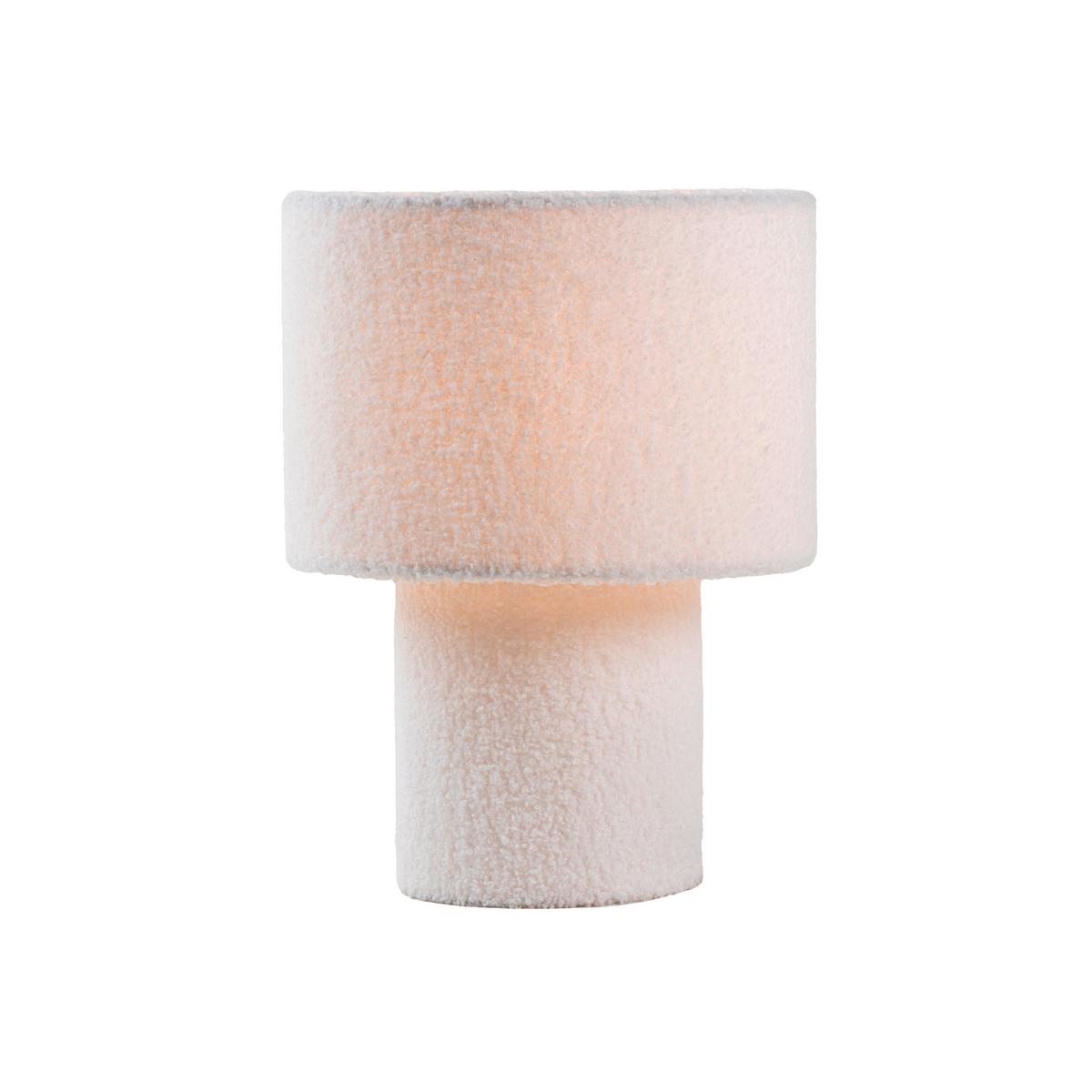 STOLNÁ LAMPA STOFLI - biela/prírodná farba, Modern, kov/textil (19/25cm) - Mömax