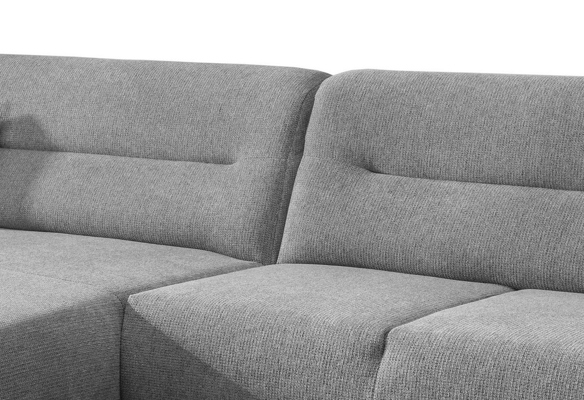Ecksofa Drago Silberfarben S: 166/290 cm - Wildeiche/Silberfarben, MODERN, Holz/Textil (166/290cm) - MID.YOU