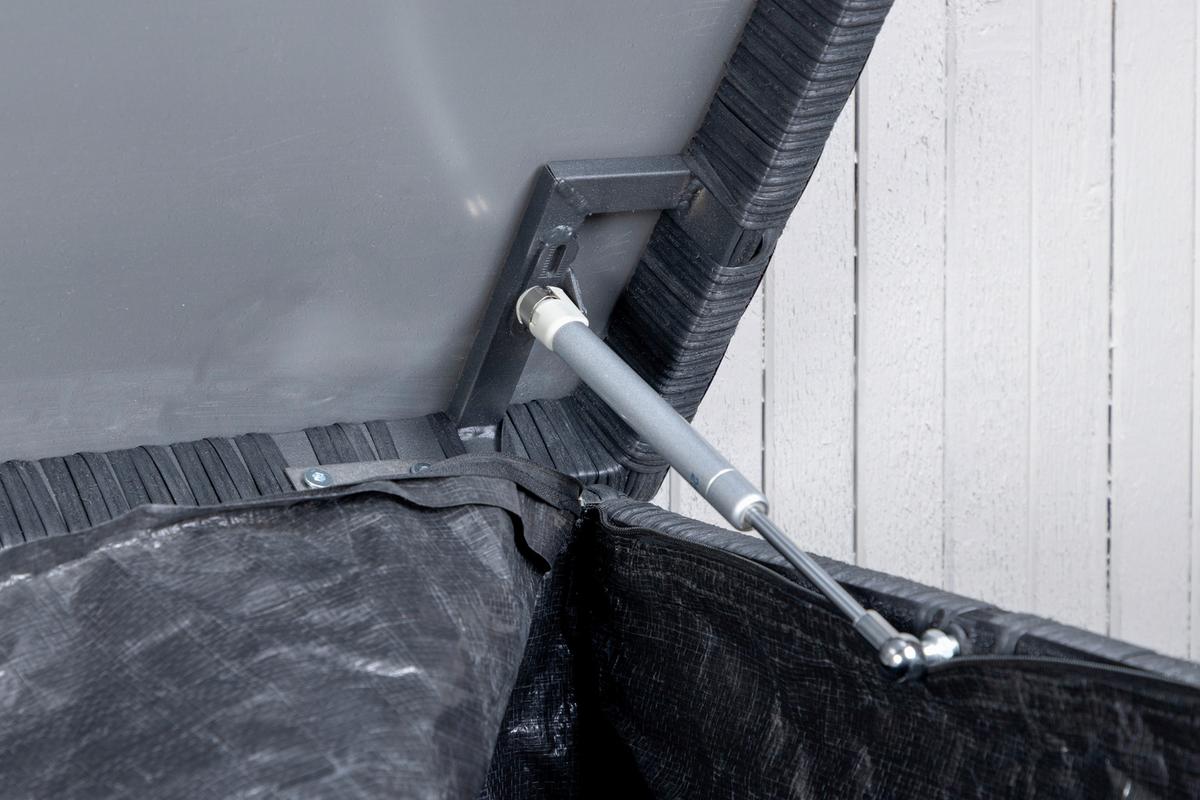 Kissenbox Amazon - Schwarz, KONVENTIONELL, Kunststoff (150/100/90cm) - Gardenson