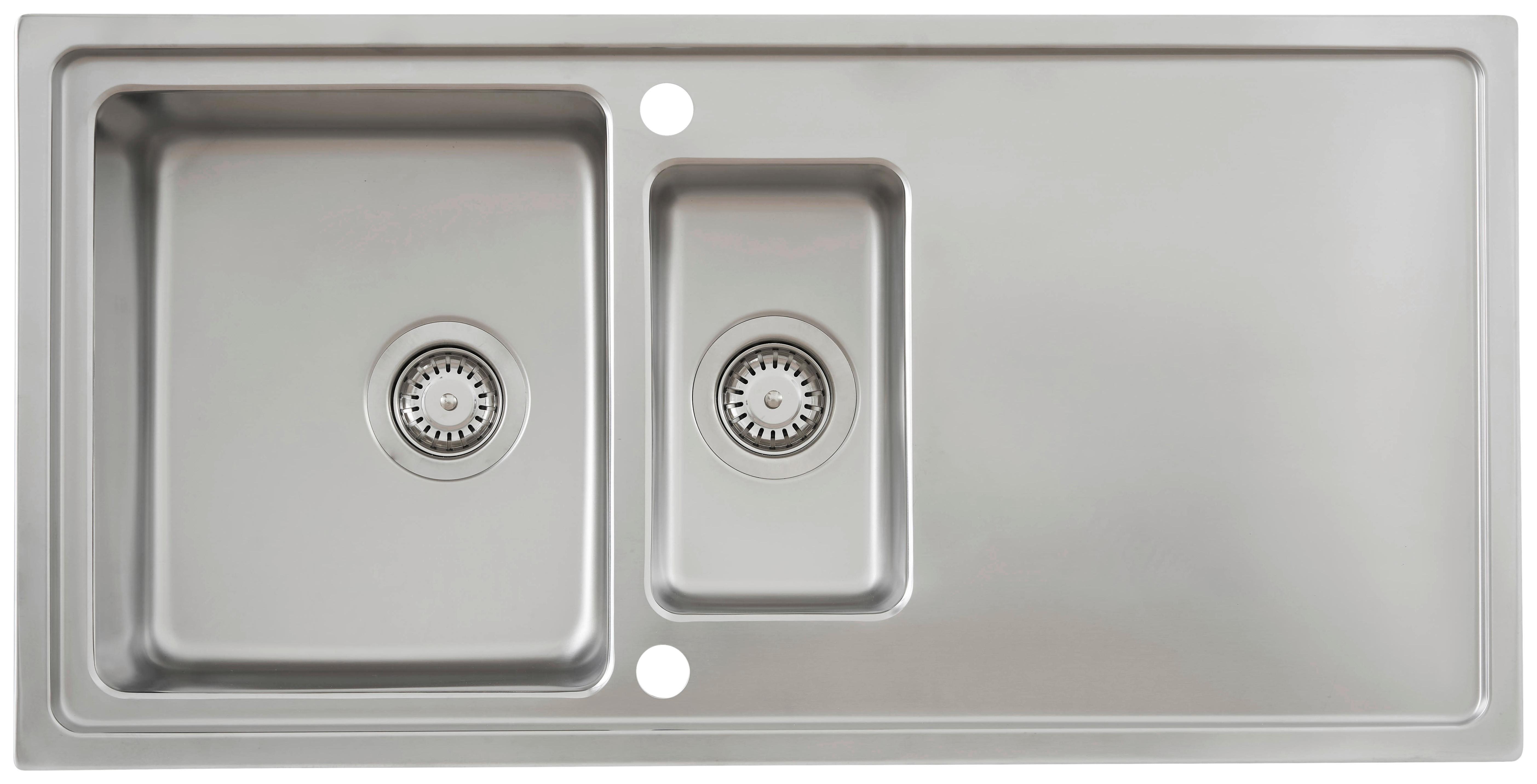 Spüle Respekta Ohio Kunststein Bxt: 66x50 cm - Edelstahlfarben, Trend, Metall (100/20,3/50cm) - Respekta