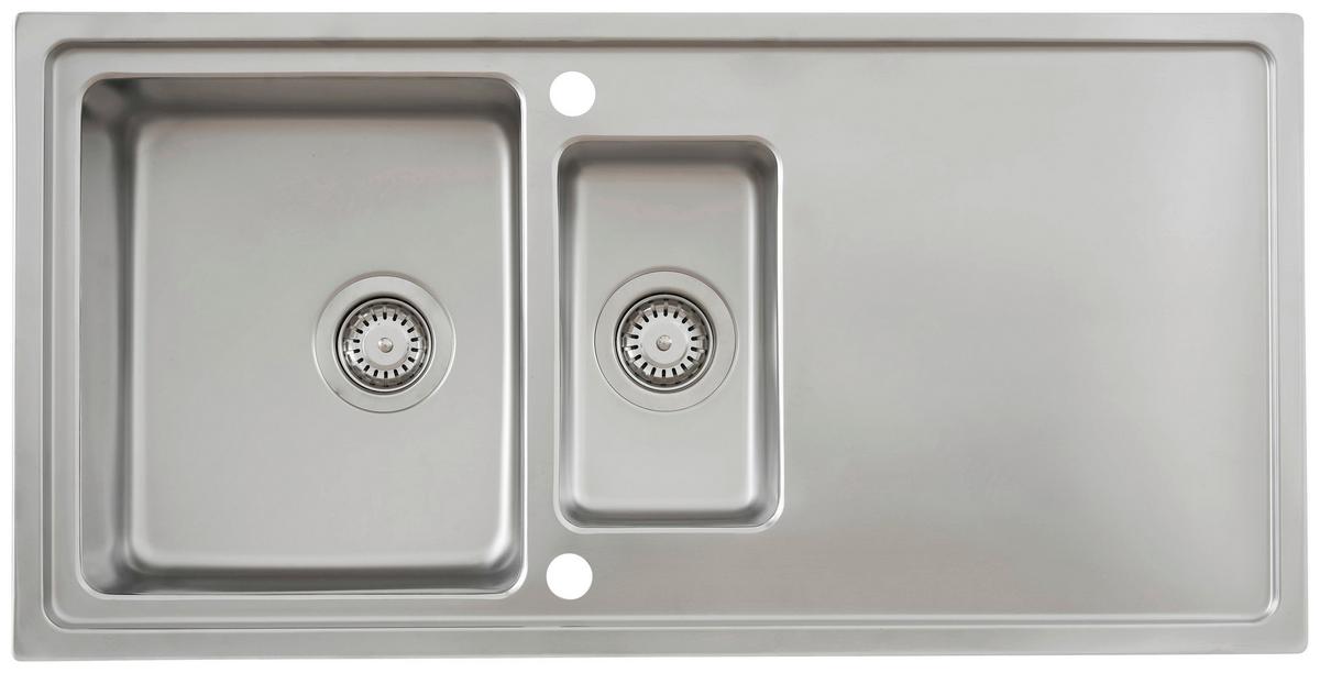Spüle Respekta Ohio Kunststein Bxt: 66x50 Cm - Edelstahlfarben, Trend, Metall (100/20,3/50cm) - Respekta