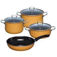 Kochtopfset 4-teilig Orange - Orange, Basics, Metall (48.50/28.50/24cm) - Riess