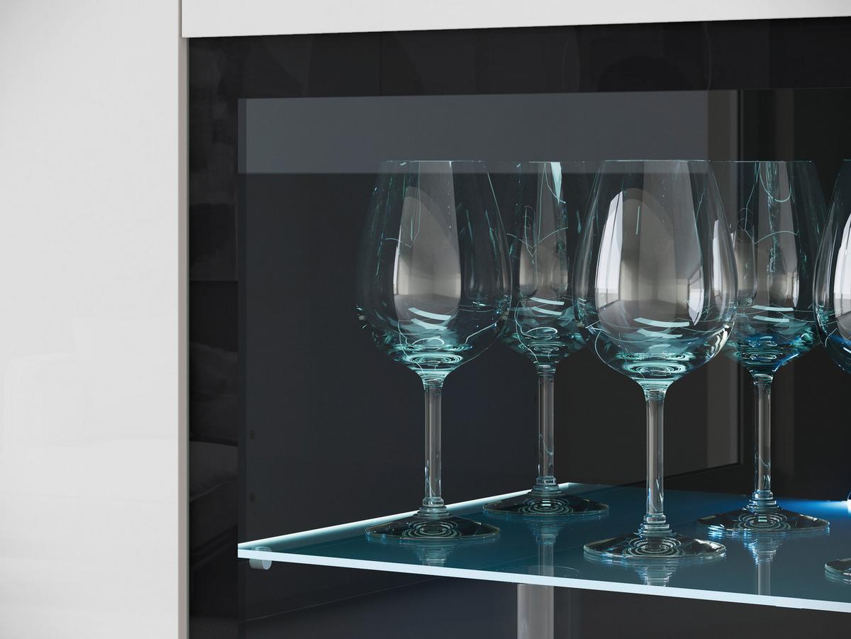 VYSOKÁ KOMODA VERA 120 - šedá/antracitová, Trend, kompozitní dřevo/plast (120/103,3/39,5cm) - P & B