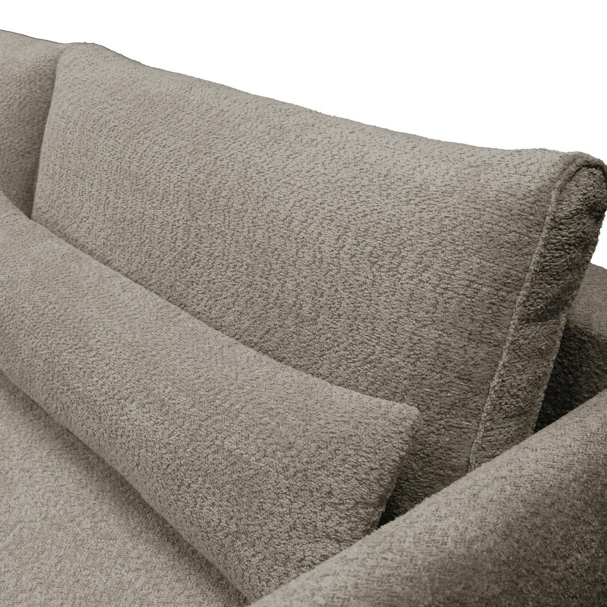 Ecksofa Abriamo Beige 273x204 cm - Beige/Schwarz, Design, Textil (273/204cm) - MID.YOU