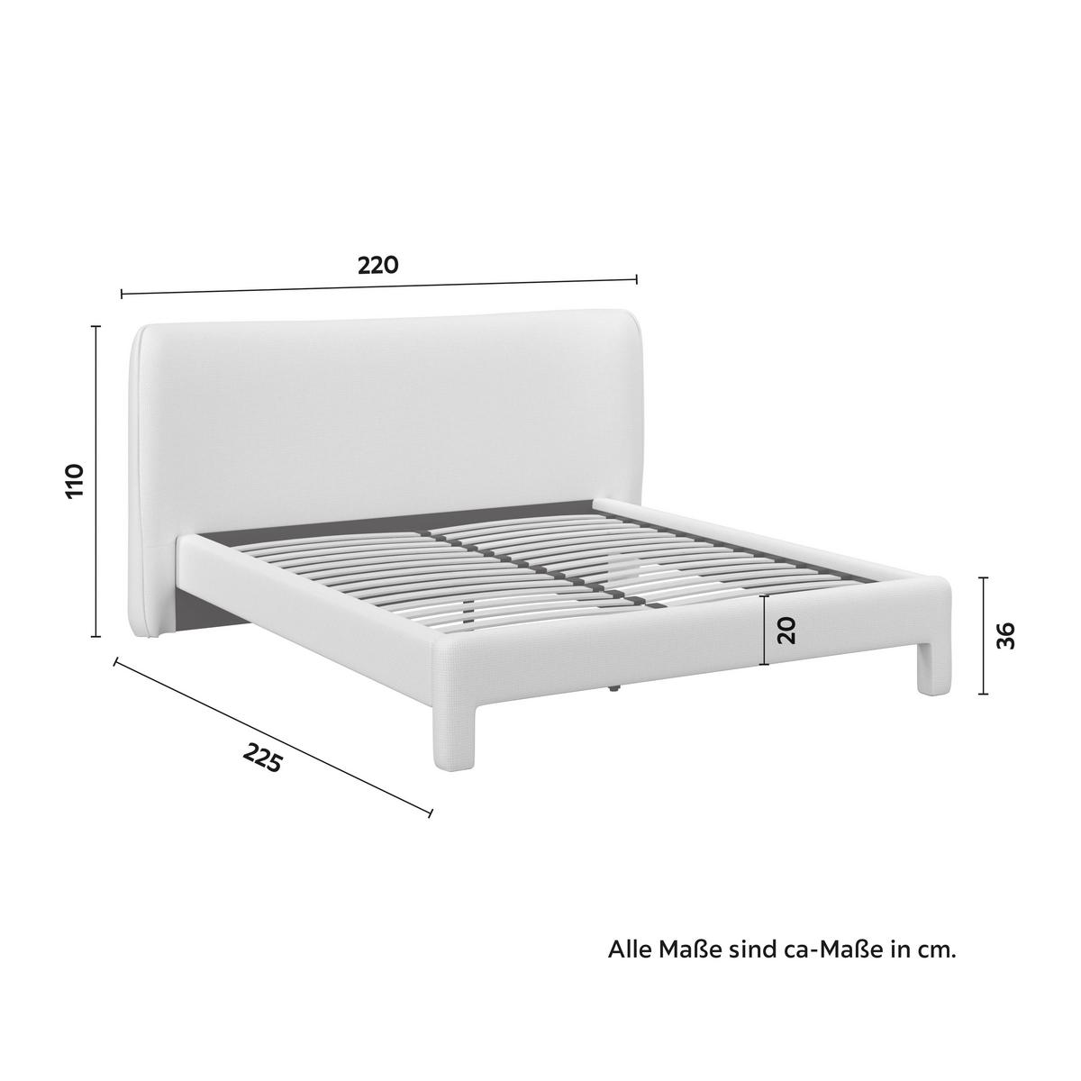 Čalúnená posteľ VALION 160x200 cm, slonovinová - slonovinová/prírodná farba, Modern, kov/drevo (160/200cm) - Bessagi Home