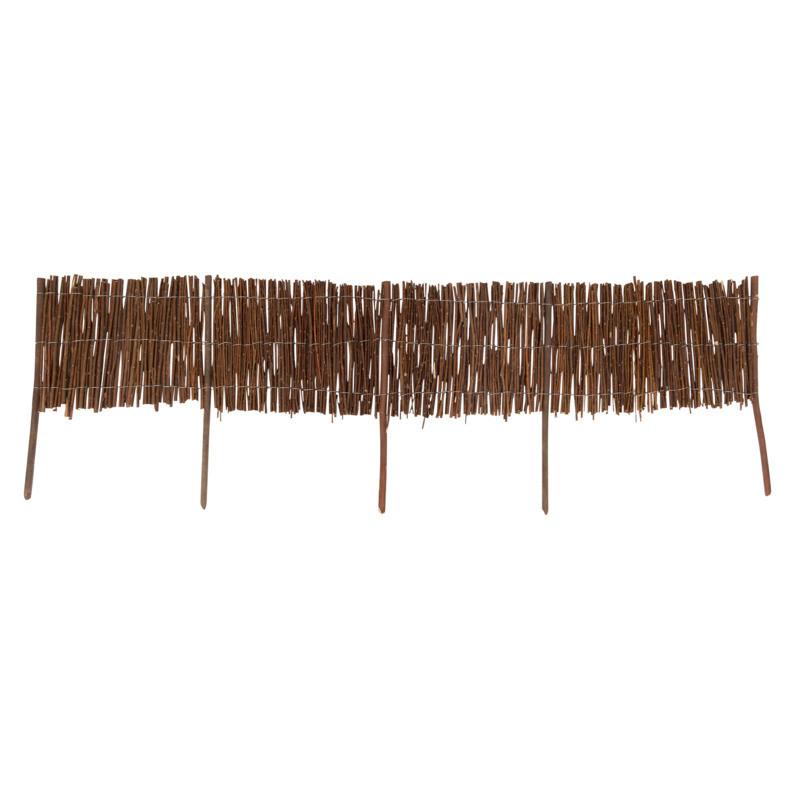 Beeteinfassung Weide Gerollt - Naturfarben, Basics, Holz/Metall (20/35/100cm)