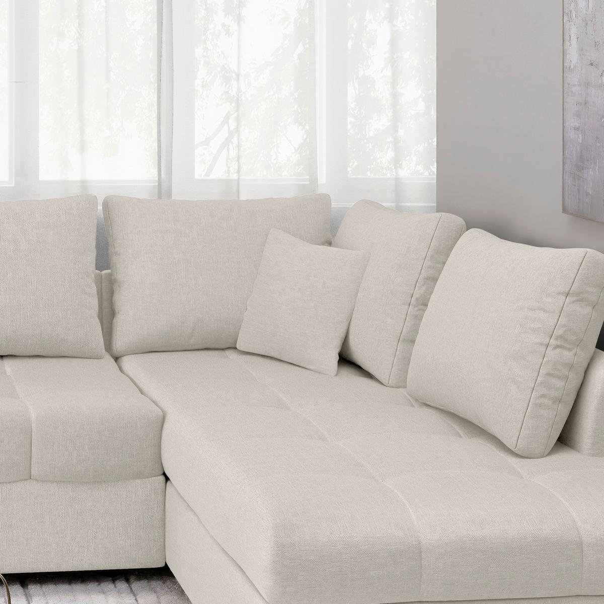 Eckschlafsofa Alvito Weiß S: 298x202 Cm - Schwarz/Weiß, MODERN, Textil (298/202cm) - MID.YOU