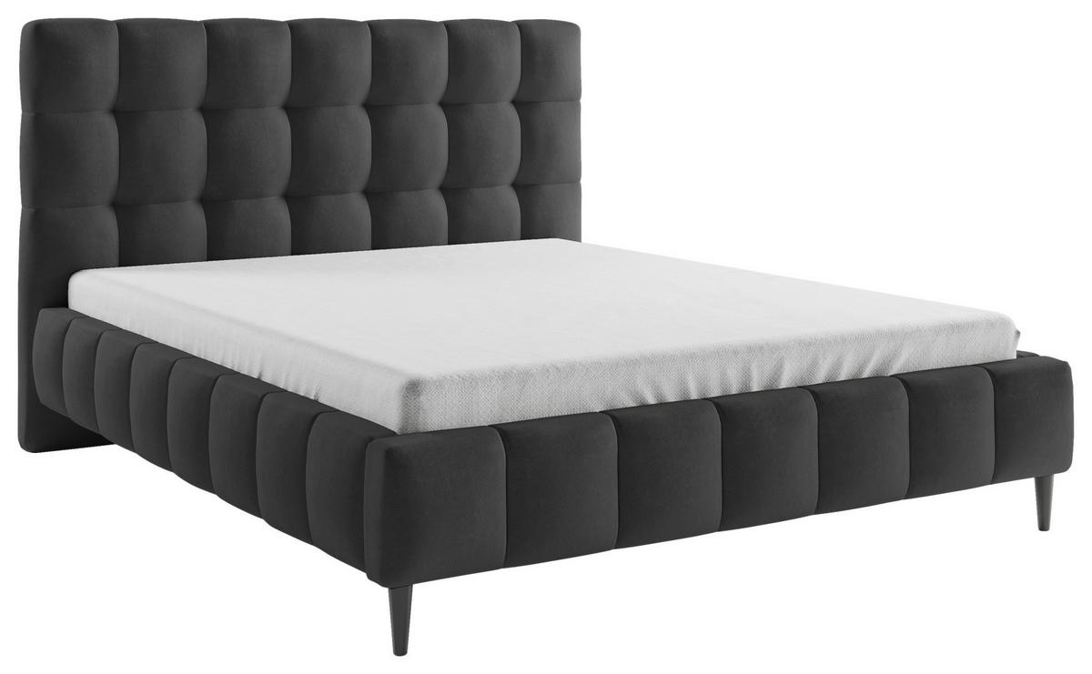 Polsterbett Inkl. Lattenrost 160x200 Cm Magic Anthrazit - Anthrazit/Schwarz, MODERN, Holzwerkstoff/Textil (160/200cm) - MID.YOU