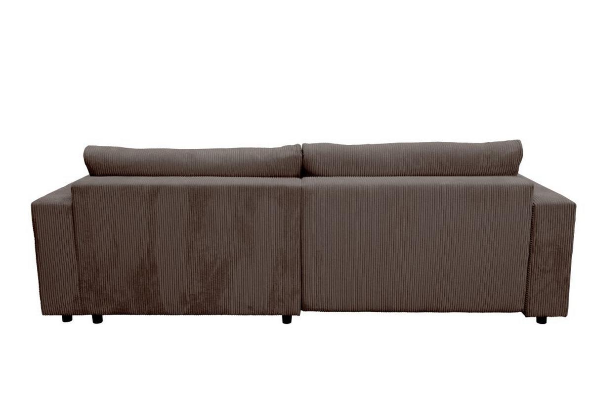Rohová sedačka ALEX, obojstranná, tm.sivý menčester - čierna/tmavosivá, Modern, textil (265/170cm)