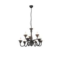 Kronleuchter 112900942 Elsa - Anthrazit, ROMANTIK / LANDHAUS, Kunststoff/Metall (72/150cm) - Trio Leuchten