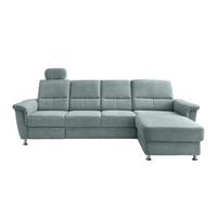 Ecksofa Mit Relaxfunktion Parole Blau Chenille - Chromfarben/Blau, KONVENTIONELL, Textil (292/165cm) - Livetastic