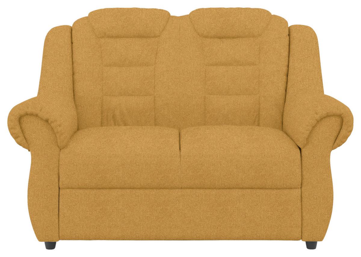 Sitzgarnitur 3-tlg. Boston Gelb Chenille - Gelb/Schwarz, KONVENTIONELL, Textil - Livetastic