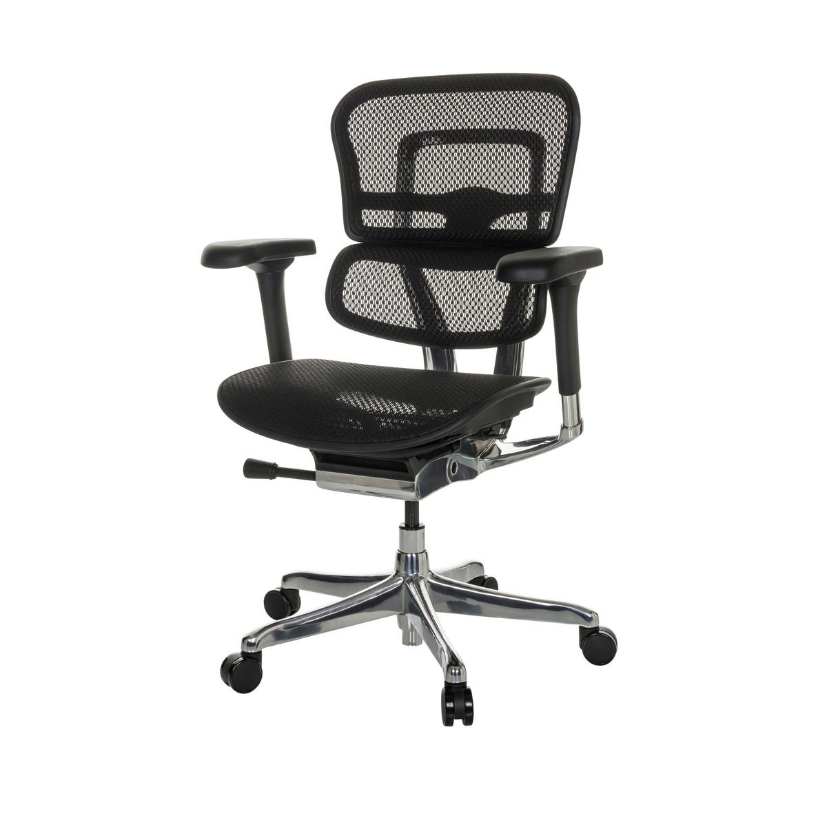 Drehstuhl Ergohuman Base I - Silberfarben/Schwarz, Basics, Kunststoff/Textil (69/107-122/64cm) - MID.YOU