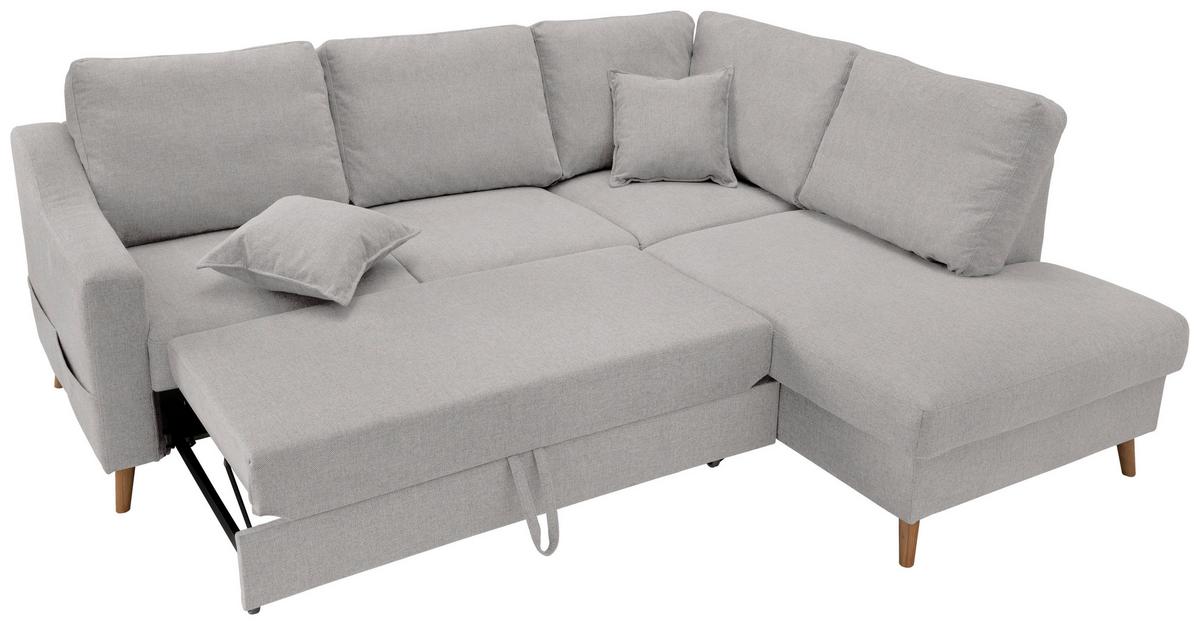 Ecksofa Valentina Grau S: 230x200 Cm - Naturfarben/Grau, MODERN, Textil (230/200cm) - Livetastic