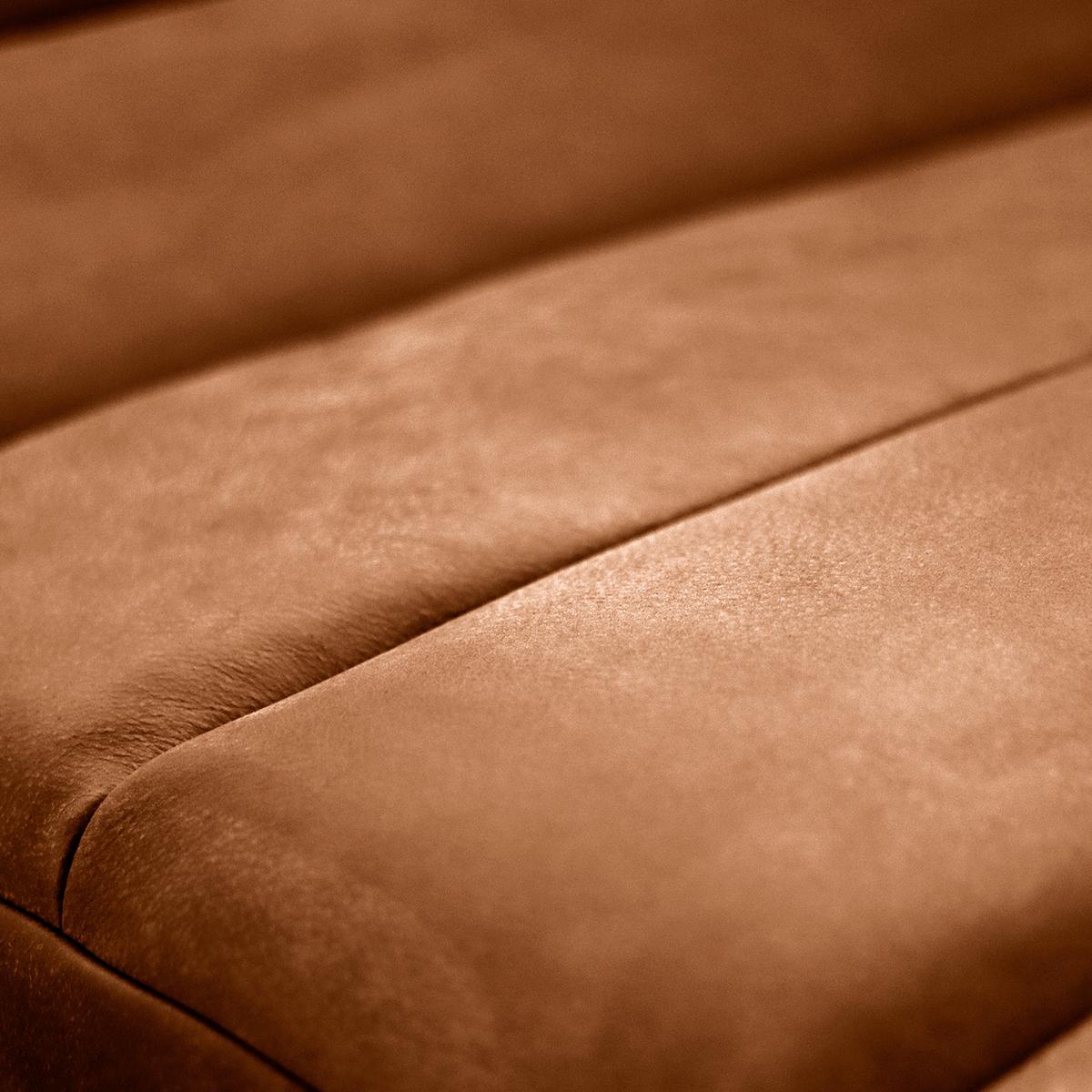 Relaxliege Swing Silver Rostfarben/Kastanienfarben - Kastanienfarben/Rostfarben, Design, Leder (65/65-95/171cm) - Livetastic