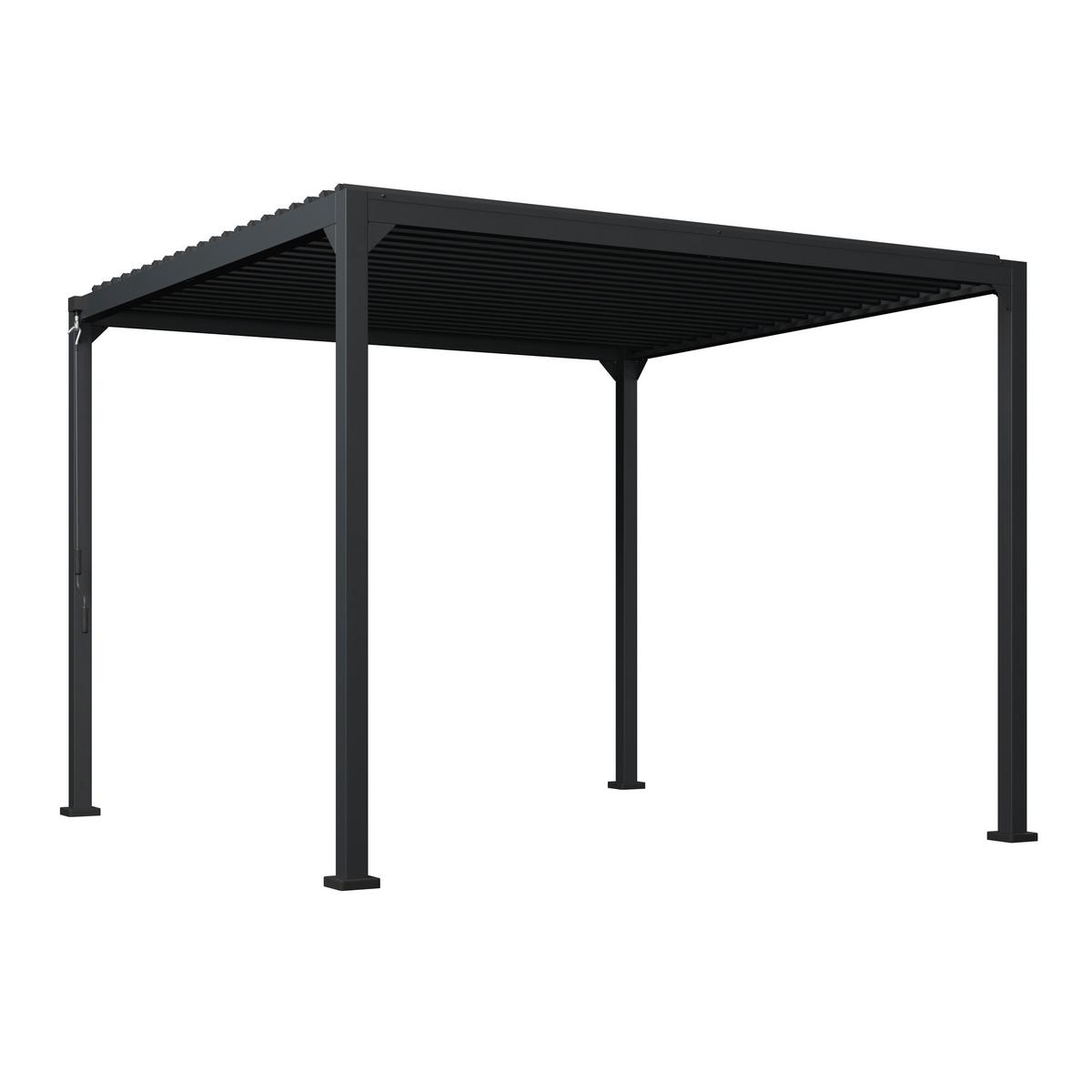 PAVILÓN SUNNY - antracitová, Modern, kov (300/300/277cm) - Mömax