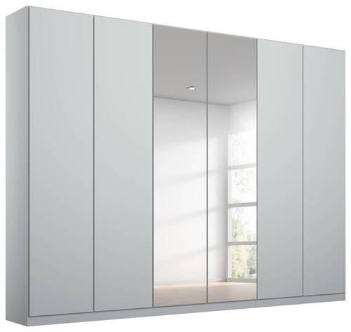 SKRIŇA S OTOČNÝMI DVERAMI ALABAMA - svetlosivá/strieborná, Modern, kompozitné drevo (271/229/54cm)