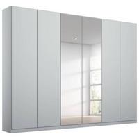 SKRIŇA S OTOČNÝMI DVERAMI ALABAMA - svetlosivá/strieborná, Modern, kompozitné drevo (271/229/54cm)