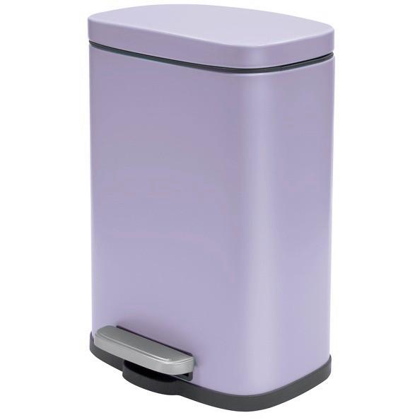 Treteimer Akira 5L Flieder Metall LBH: 21,4x17,6x30 cm - Flieder/Schwarz, Basics, Kunststoff/Metall (21,4/17,6/30cm) - Spirella