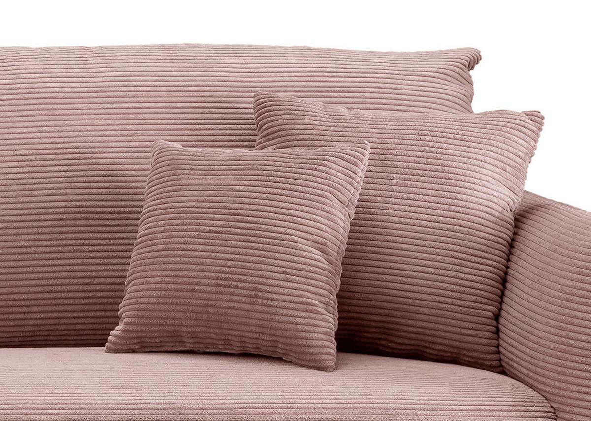 2-sitzer-sofa Vanilla Rosa - Schwarz/Rosa, Design, Textil (163/97/102cm) - Livetastic
