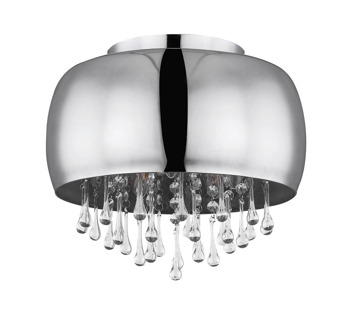 Deckenleuchte Kalla D: 350 Cm Kalla D/h: 350/280cm Rauch - Klar/Chromfarben, Basics, Glas/Metall (35/28cm) - Globo