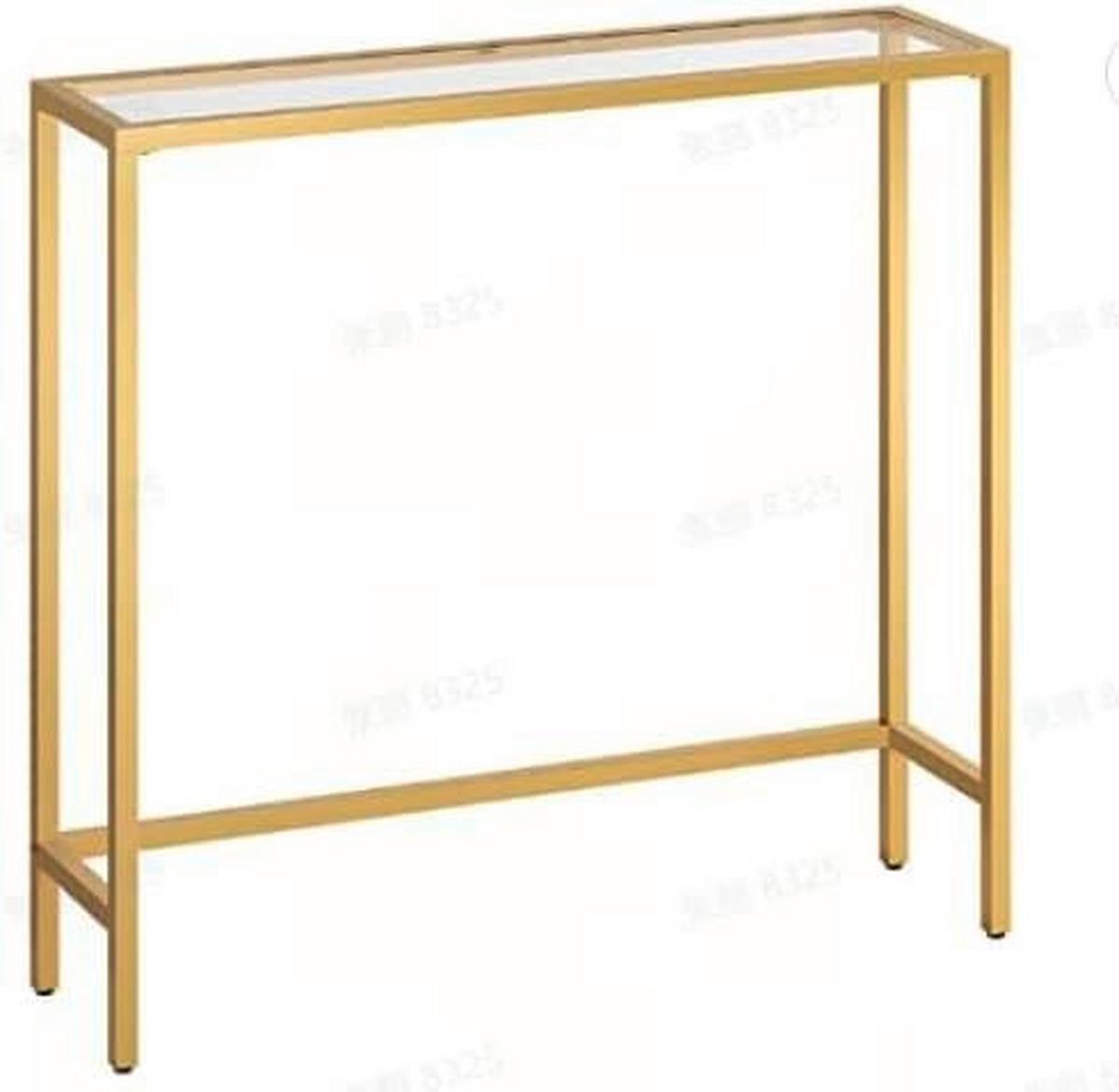 Konsolentisch Goldfarben B: 100,5 cm - Goldfarben, Trend, Glas/Metall (100,5/80/20cm) - MID.YOU