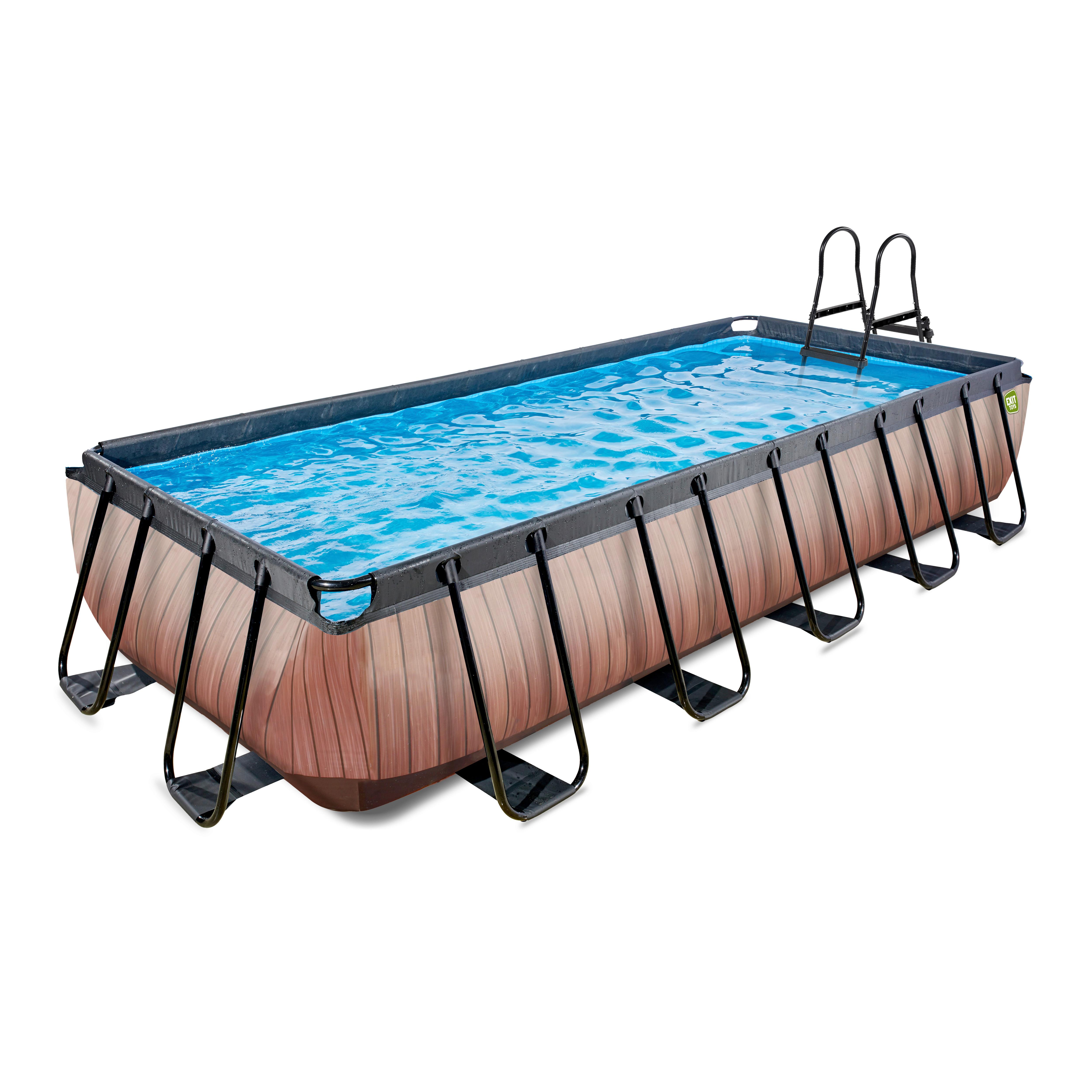 Pool-set Exit Wood Pool - Braun, KONVENTIONELL, Kunststoff (540/250/100cm) - EXIT Toys