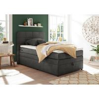 Boxspringbett Mit Topper & Bettkasten 120x200 Tacoma 3 - Anthrazit, KONVENTIONELL (120/200cm) - MID.YOU