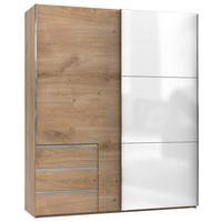 Schwebetürenschrank B: 200 Cm Level 36c Weiß/eiche Dekor - Eichefarben/Weiß, MODERN, Holzwerkstoff (200/236/65cm) - MID.YOU