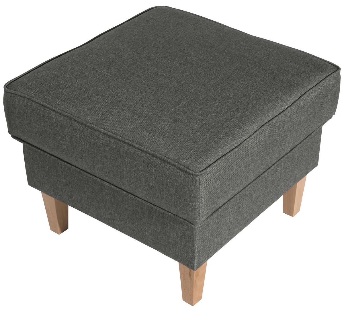 Hocker Lorris - Buchefarben/Hellgrau, Design, Textil (53/45/53cm) - Max Winzer