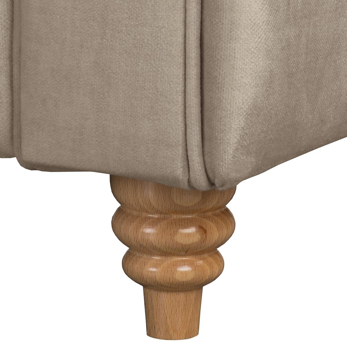Schlafsofa Laura Taupe, B: 218cm - Taupe/Braun, Design, Textil (218/74/91cm) - P & B