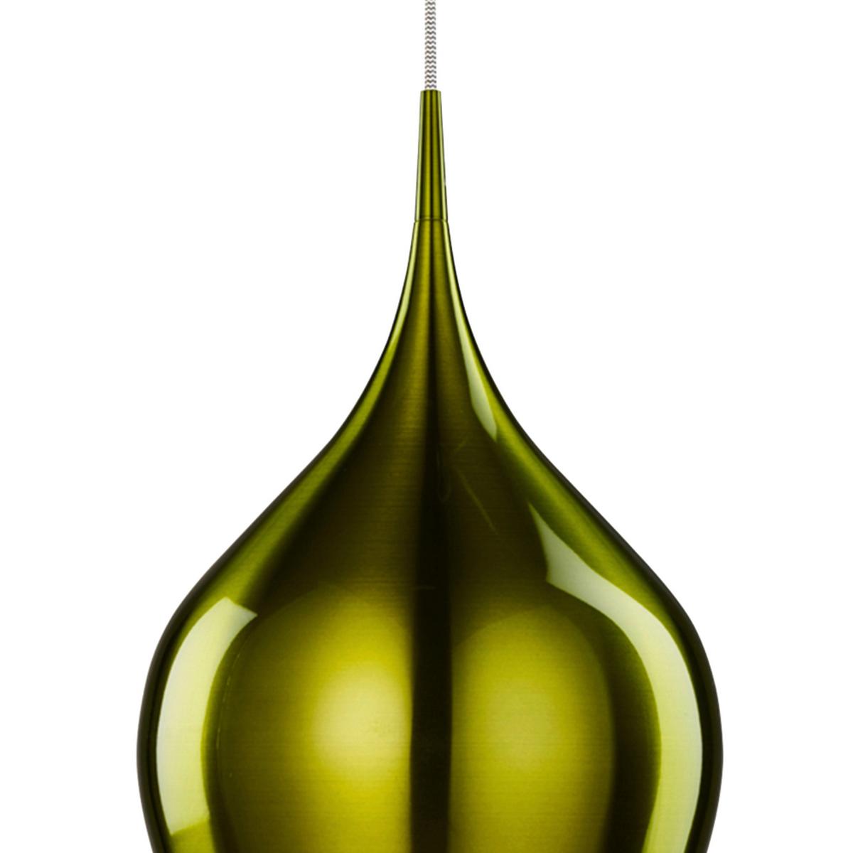 Pendelleuchte Vibrant H: 160 cm 1-Flammig, höhenverstellbar - Grün, Design, Metall (26/160cm)