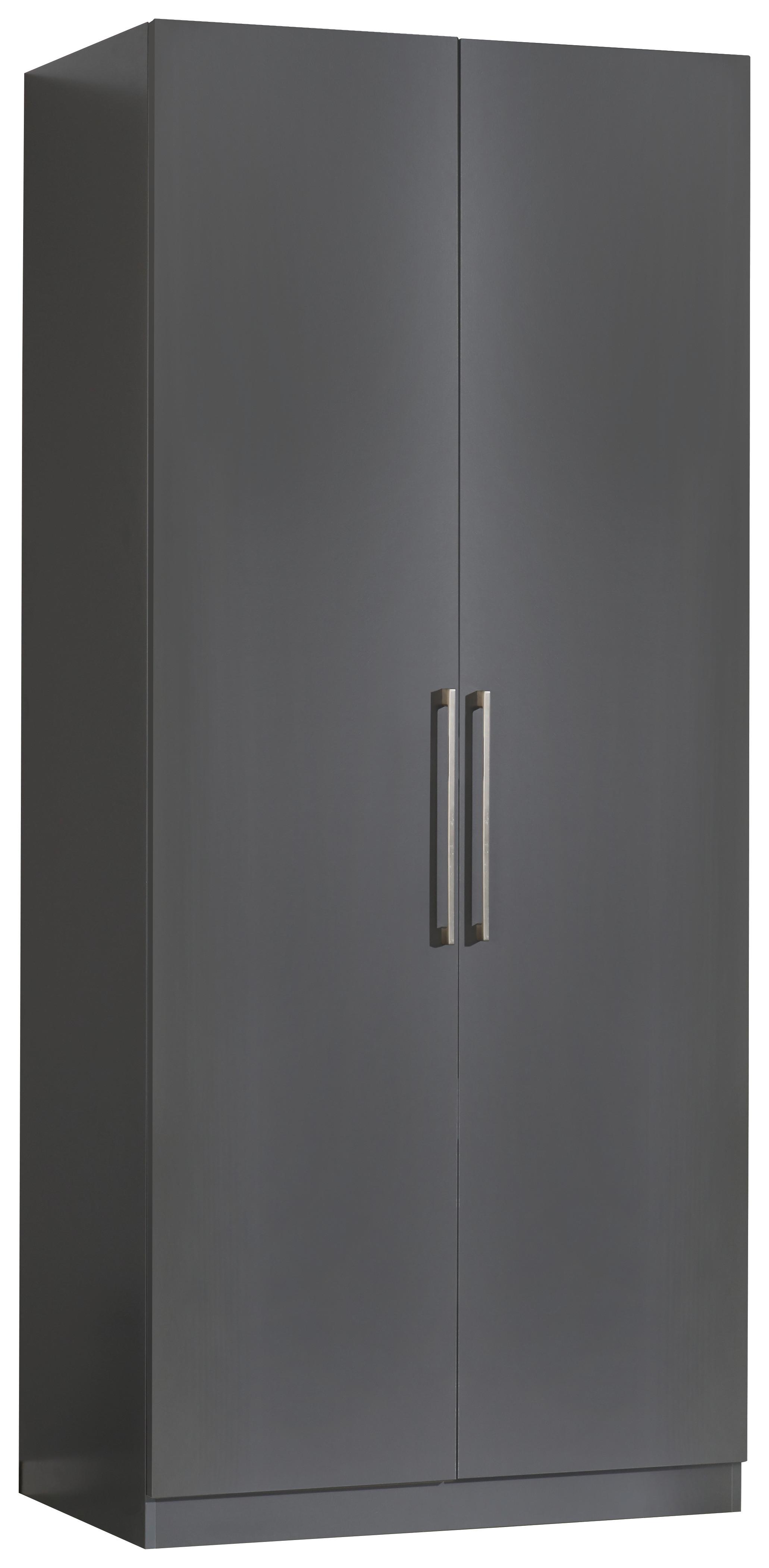 Drehtürenschrank M. Soft-close 91,1cm Unit Anthrazit - Anthrazit, MODERN, Holzwerkstoff (91,1/210/58,3cm) - Ondega
