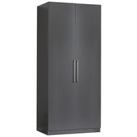 Drehtürenschrank M. Soft-close 91,1cm Unit Anthrazit - Anthrazit, MODERN, Holzwerkstoff (91,1/210/58,3cm) - Ondega