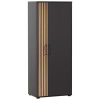 Aktenschrank Hank - Eichefarben/Schwarz, MODERN, Holzwerkstoff (65,1/163,6/41cm) - MID.YOU